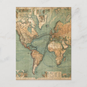 Carte vintage du monde antique