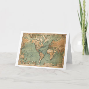 Carte vintage du monde antique