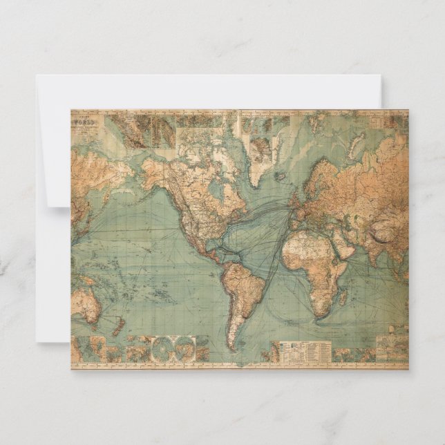 Carte vintage du monde antique (Devant)