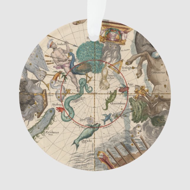 Carte vintage du Pôle du sud (devant)