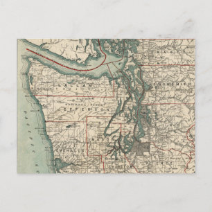 Carte vintage du Puget Sound (1910)