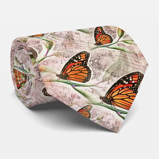 Carte vintage et cravate papillon (Roulé)