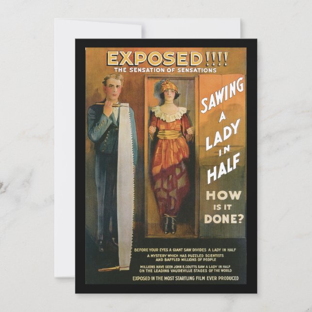 Carte Vintage Exposé ! Les sensations des sensations (Devant)