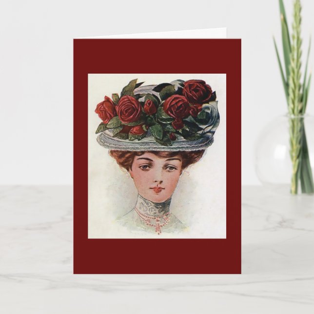 Carte Vintage femme (Devant)