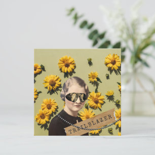Carte Vintage Femme Trailblazer Daisies Kitsch Salutatio