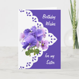 Carte Vintage Fleur de Sansy Soeur en beaux-arts Anniver