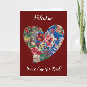 Carte Vintage Floral Heart Series 2 Valentine Card