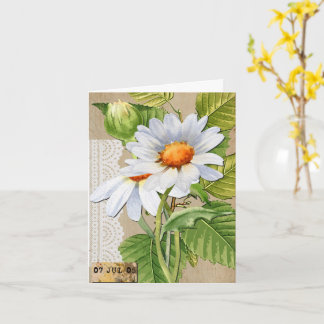 Carte Vintage Flowers Birthday