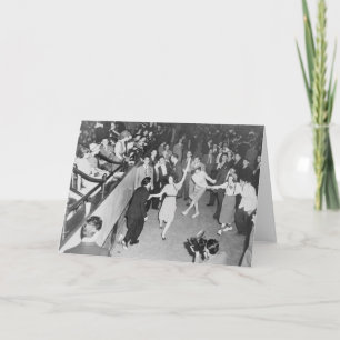Carte Vintage - Foule de jitterbugging