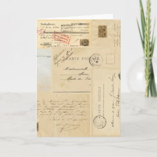Carte Vintage French Postcard Greeting Card