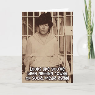 Carte Vintage Funny Card - Social Media Jailbird