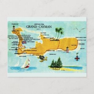 Carte vintage Grand Cayman