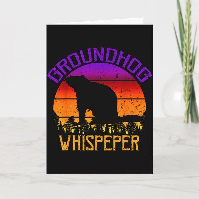 Carte Vintage Groundhog Whispeper Groundhog Day  (Devant)