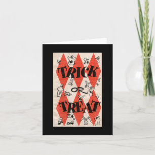 Carte Vintage Halloween Fantômes Ou Treat