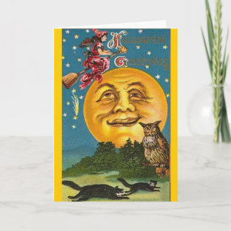 Carte Vintage - Halloween - Salutations d'Halloween