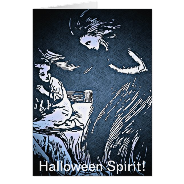Carte vintage Halloween Spirit (Devant)