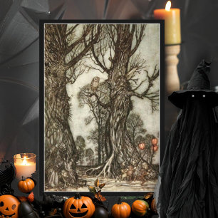 Carte Vintage Halloween Trick Ou Treat Arthur Rackham