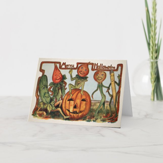 Carte vintage Halloween Vegetables (Devant)