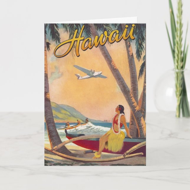 Carte Vintage Hawaii Travel (Devant)