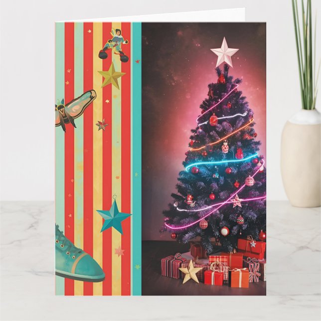 Carte Vintage Holiday Collage Design (Devant)