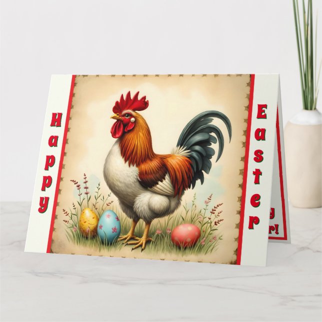 Carte Vintage Holiday Collection tendance Pâques (Devant)