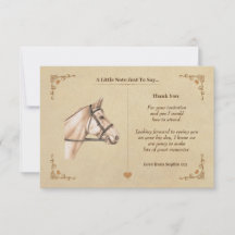 Carte vintage Horse Note