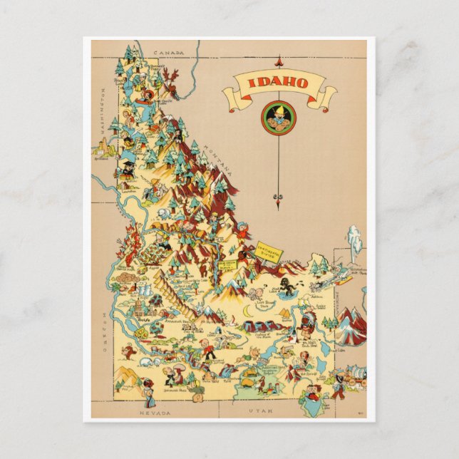 Carte Vintage Idaho Funny (Devant)