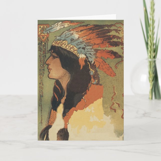 Carte Vintage indienne (Devant)