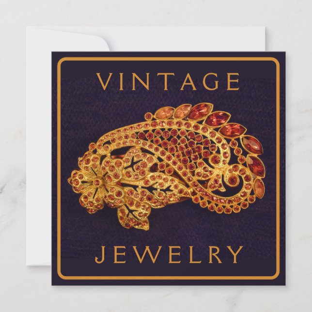 Carte vintage JEWELRY (Devant)