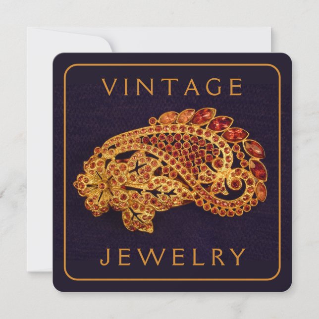 Carte vintage JEWELRY (Devant)