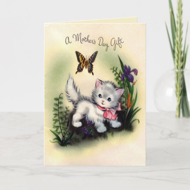 Carte vintage Joyeuse fête des mères (Devant)