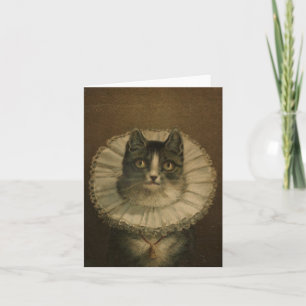 Carte vintage "La veuve" pour amoureux de les chat