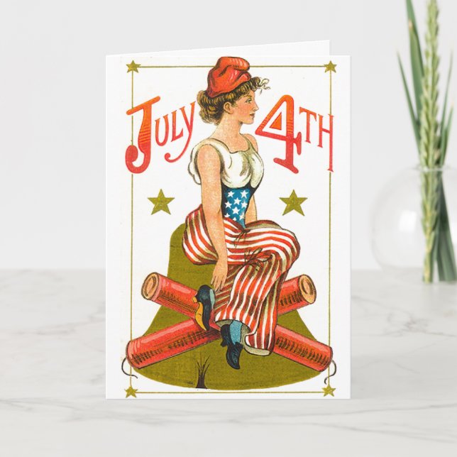 Carte Vintage le 4 juillet (Devant)