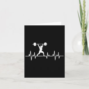 Carte Vintage levage Powerlifting Bodybuilding Heartbea