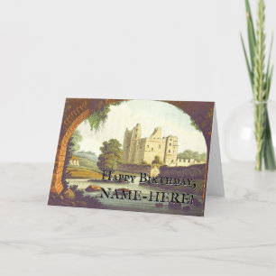 Carte Vintage Look, Château à travers Brick Arch Anniver
