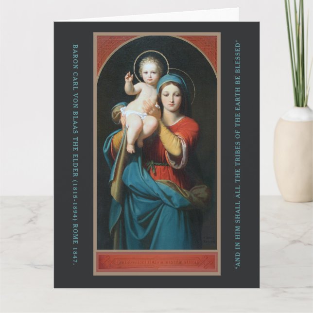 CARTE VINTAGE MADONNA ET ENFANT CHRIST (Devant)