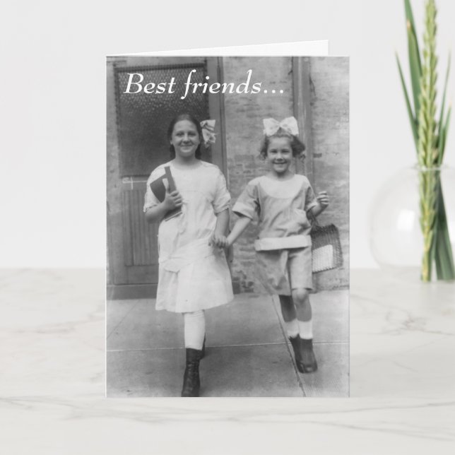 Carte Vintage - Meilleurs amis, (Devant)
