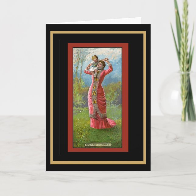 Carte vintage Mère Et Enfant (Devant)
