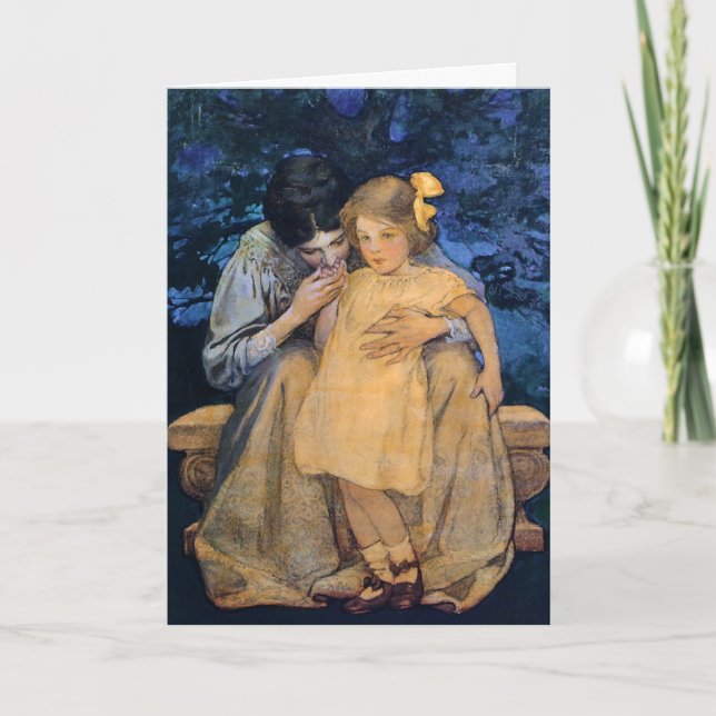 Carte Vintage mère et fille (Devant)