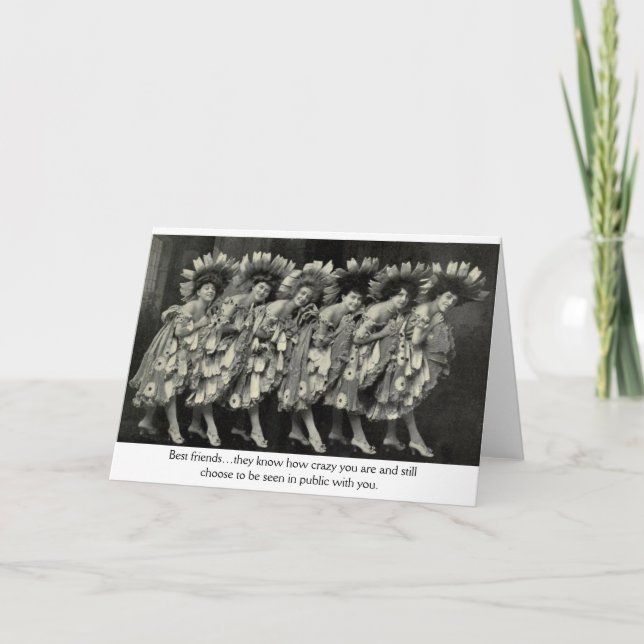 Carte Vintage - Mes meilleurs amis fous, (Devant)