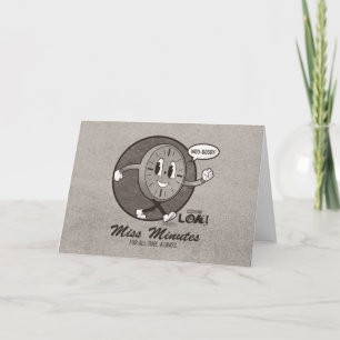 Carte Vintage Miss Minutes Graphic