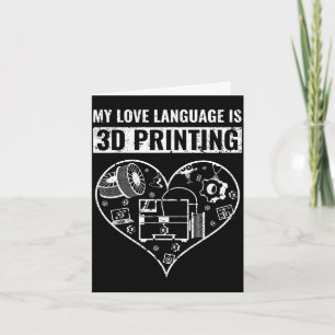Carte Vintage mon langage amoureux est l'impression 3D