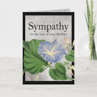 Vintage Morning Glory Botanical Sympathy Card