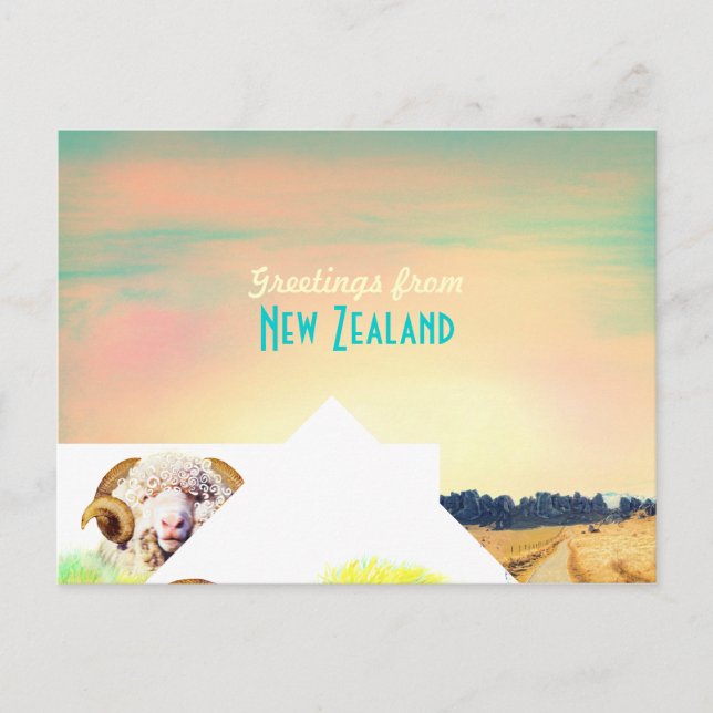 Carte vintage néo-zélandaise (Devant)