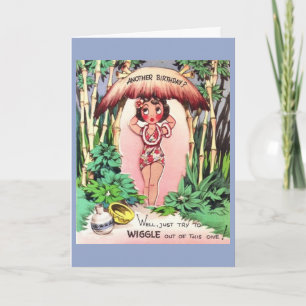 Carte Vintage- N'essayez pas de sortir de cet anniversai