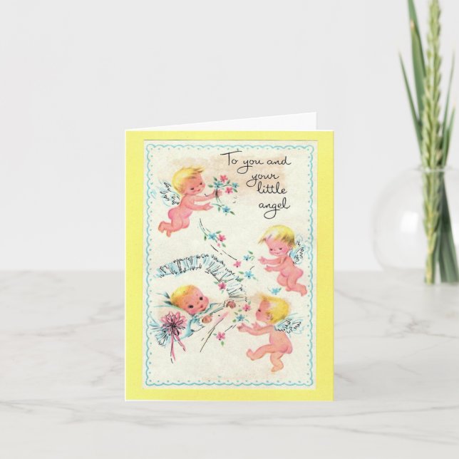 Carte vintage New Little Angel (Devant)
