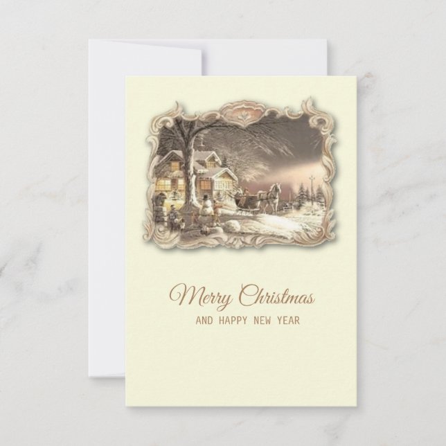 Carte Vintage Noël (Devant)