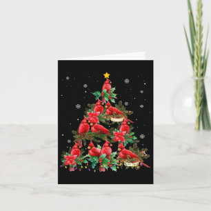 Carte Vintage Noël Cardinal Oiseaux Snowings Noël Tre