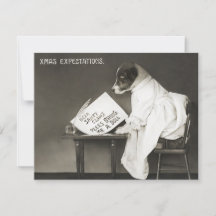 Vintage Noël Chien Chien Chien Chiot Humour