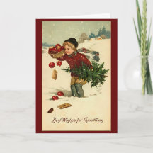 Vintage Noël hiver Neige Rétro